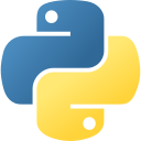 A logo of a python.
